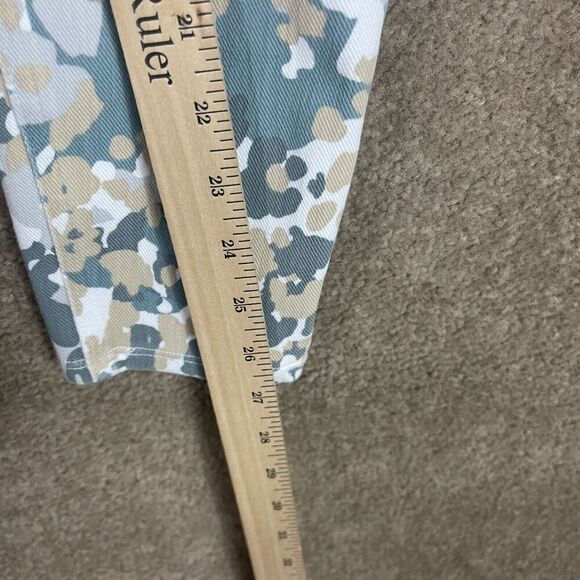 Spanx Jean-ish Leggings Womens Medium Multicolor Floral Print Soft Denim Pull On - Picture 8 of 13